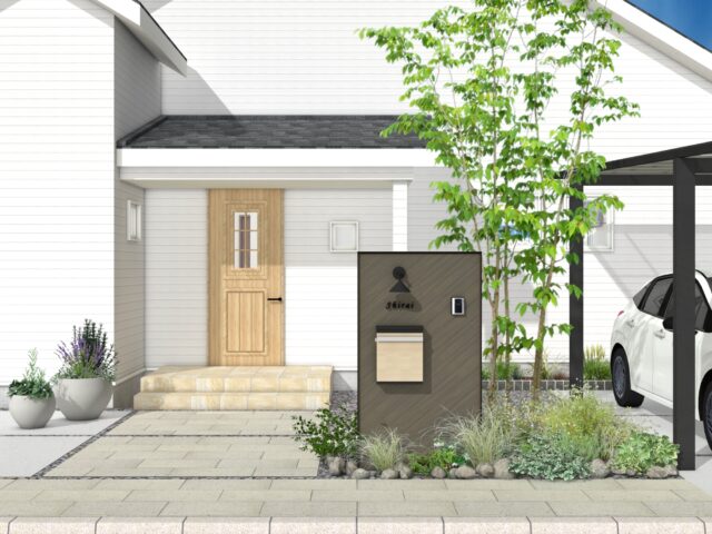 門まわり（門柱・門袖）エバーアートボードシックプラン1｜ABC1