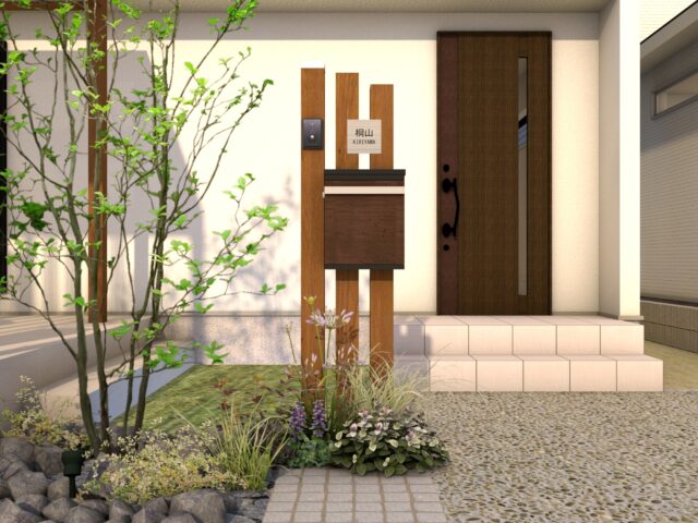 門まわり（門柱・門袖）エバーアートウッドプラン2｜AW2