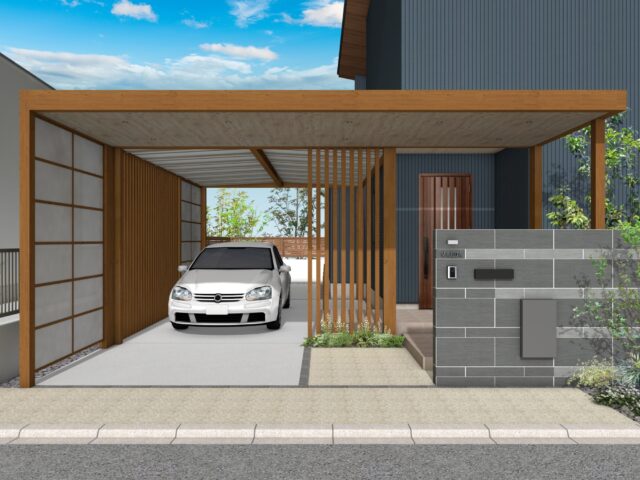 車庫まわり ホームヤードルーフプラン8｜HYP8